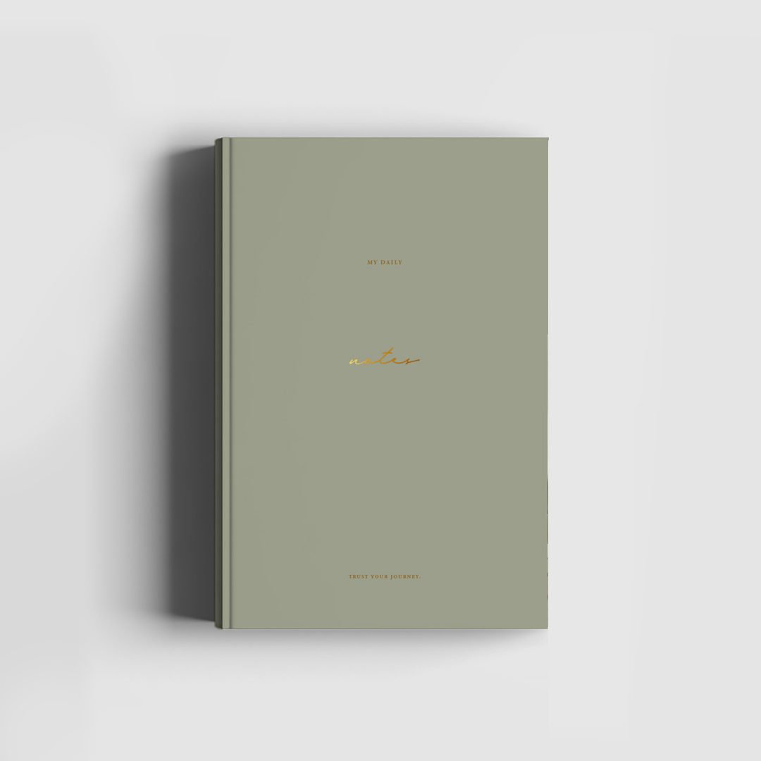 Soft Touch Notebook with Gold details - My Daily Notes, Trust Your Journey