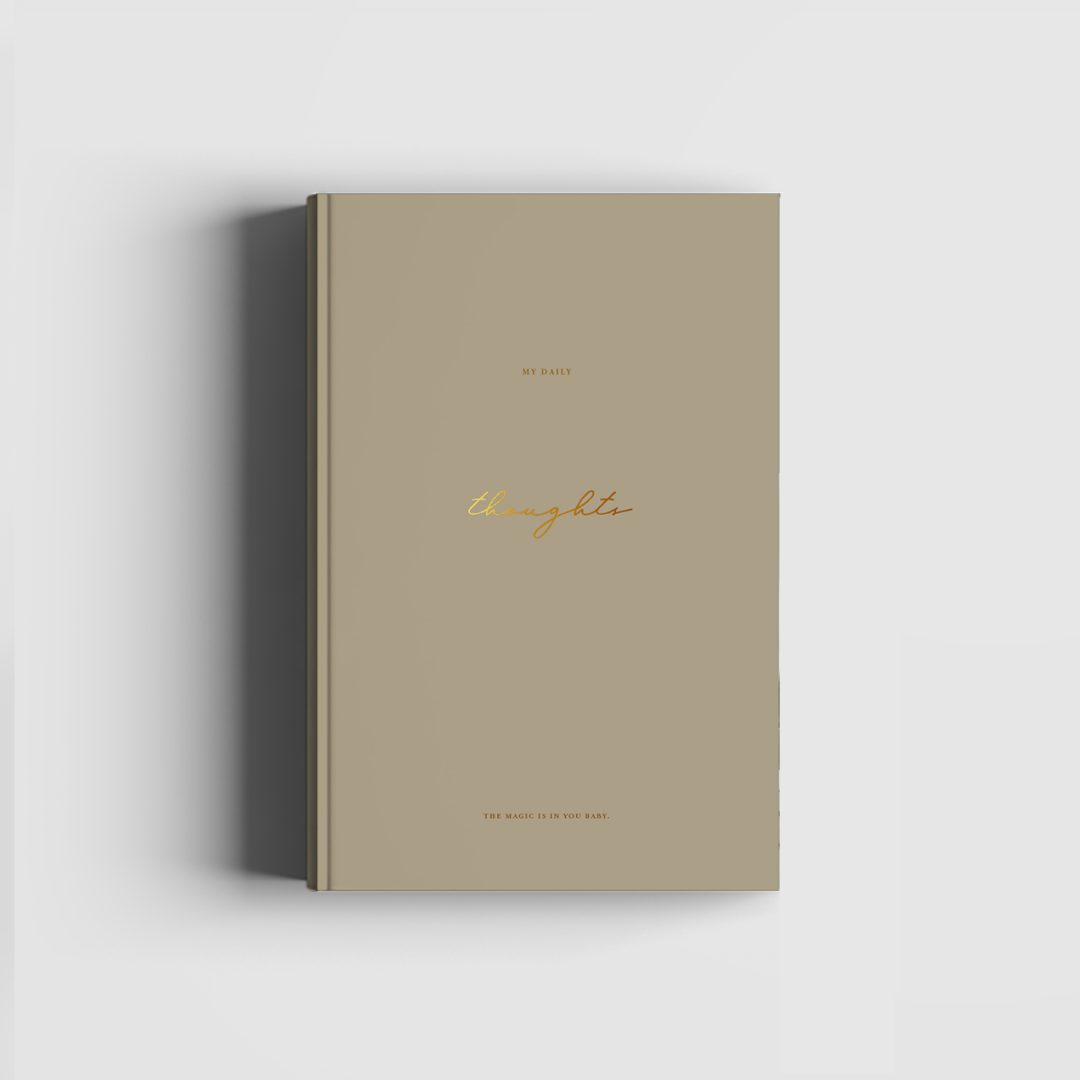 Soft Touch Notebook with Gold details - My Daily Thoughts, The Magic is in You